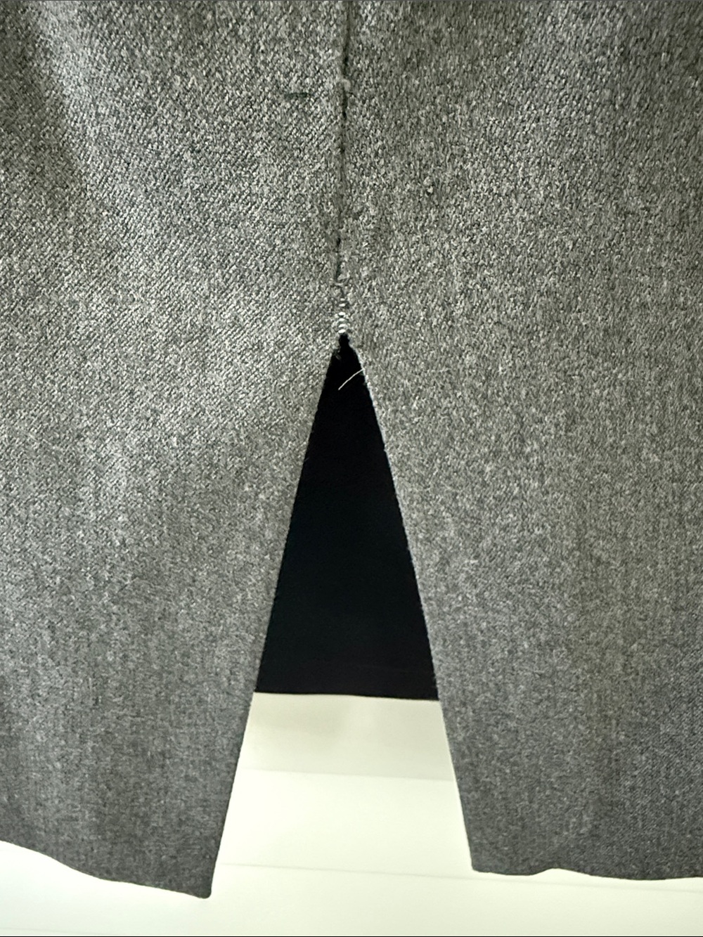 Express Gray Pencil Skirt with Slim Belt - Picture 4 of 4